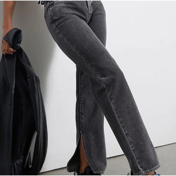 PacSun Denim - PacSun | NEW Women's Black Denim Button Fly Low Rise Straight Jeans Sz 27